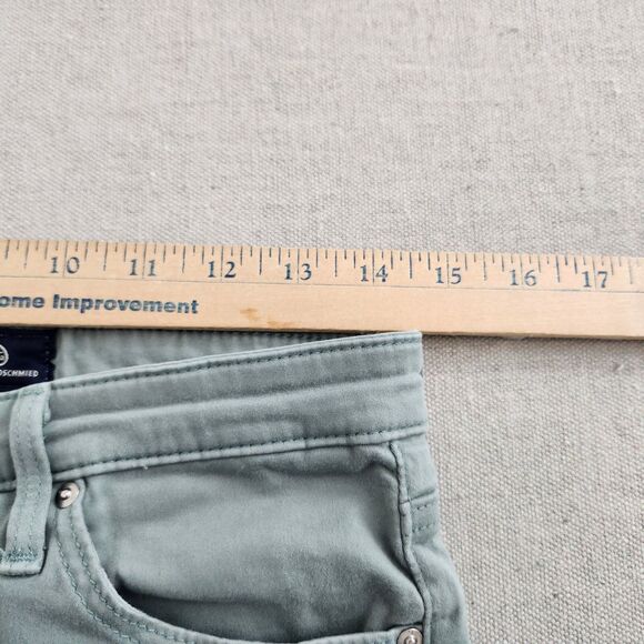 Adriano Goldschmied Jeans Women 27R Green The Stevie Ankle Slim Straight Stretch - Picture 8 of 16